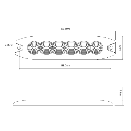 LED Directional Warning Light Red - 9W 