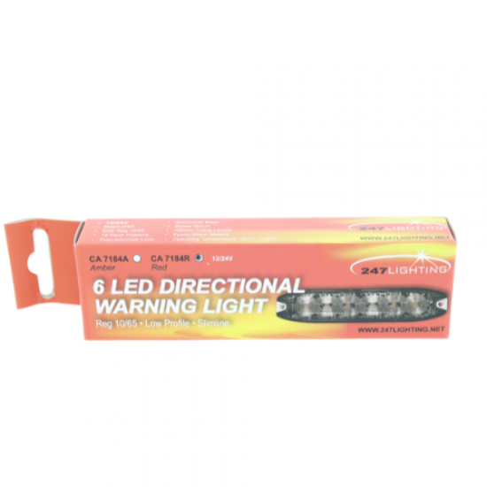 LED Directional Warning Light Red - 18W