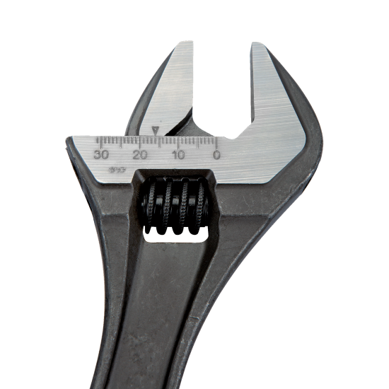 Central Nut Adjustable Wrench with Phosphate Finish