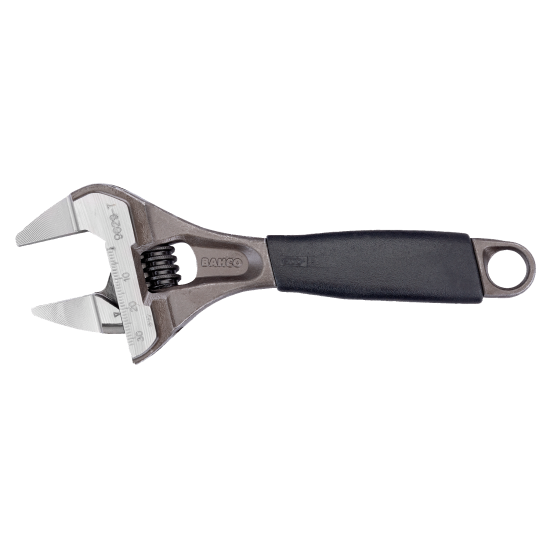 ERGO™ Central Nut Wide Opening Thin Jaw Adjustable Wrench with Rubber Handle