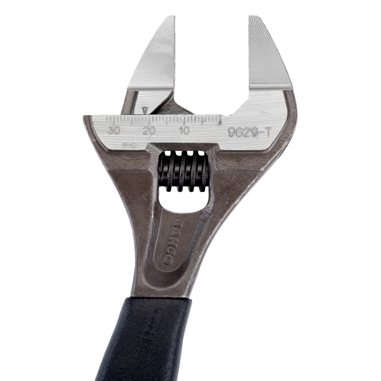 ERGO™ Central Nut Wide Opening Thin Jaw Adjustable Wrench with Rubber Handle
