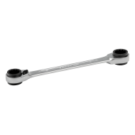 4-in-1 Ratcheting Ring Wrench with Chrome Finish