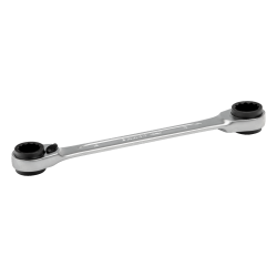 4-in-1 Ratcheting Ring Wrench with Chrome Finish