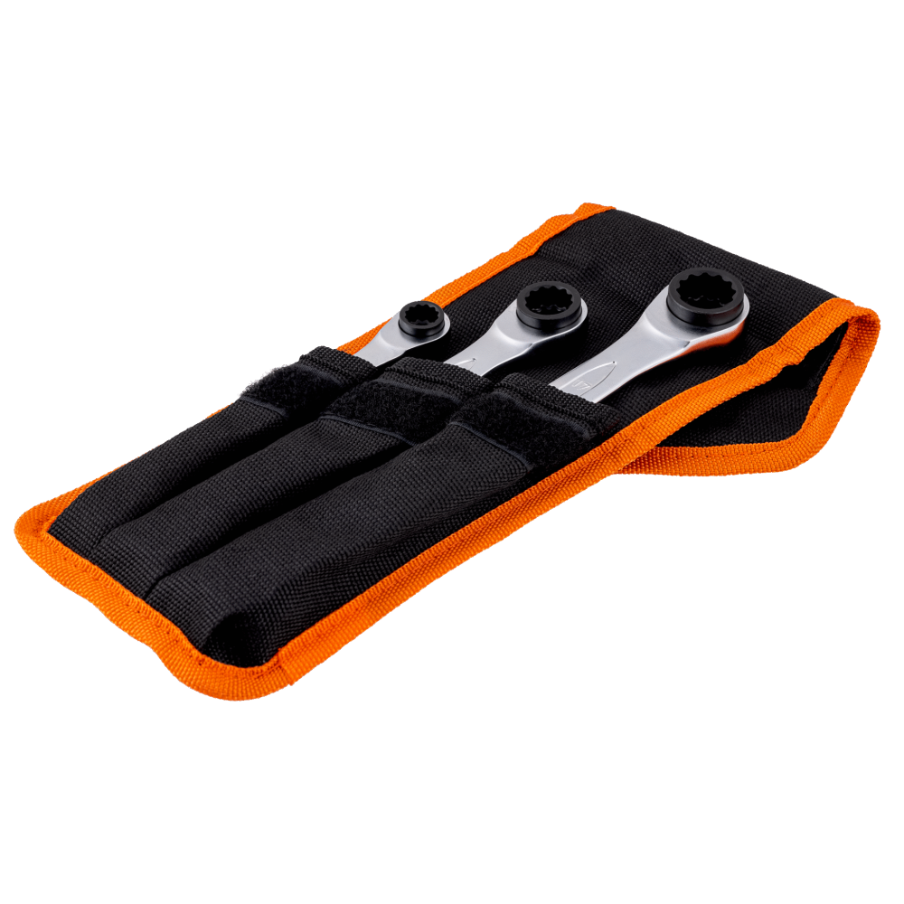 Ring Rang Racketini 4-in-1 Ratcheting Ring Wrench Set - 3 Pcs