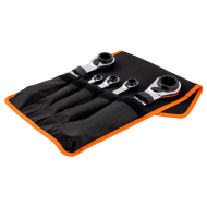 4-in-1 Ratcheting Ring Wrench Set - 5 Pcs