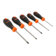 BahcoFit Slotted/Pozidriv Screwdriver Set with Rubber Grip - 5 Pcs