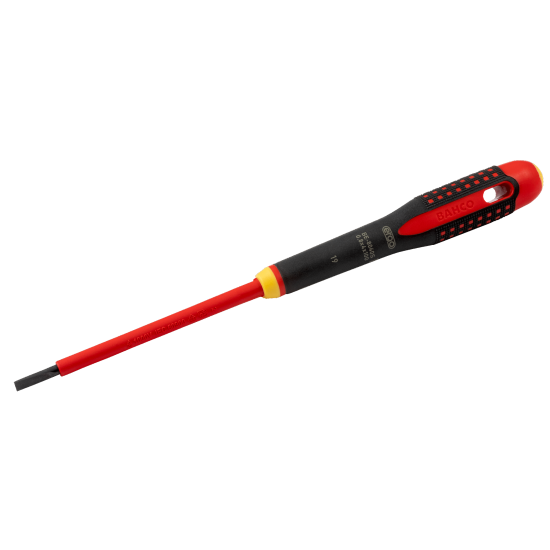 Bahco Insulated Slotted Screw Driver 1000v - 3mm, 3.5mm, 4mm, 5.5mm, 6.5mm