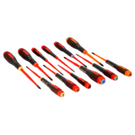 ERGO™ Slim VDE Insulated Slotted, Phillips, Pozidriv, Torx and Plus-Minus Screwdriver Set - 12 Pcs