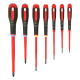 ERGO™ VDE Insulated Slotted and Pozidriv Screwdriver Set with 3-Component Handle - 7 Pcs