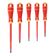 BahcoFit VDE Insulated Slotted and Pozidriv Screwdriver Set with Multi-Component Handle - 5 Pcs