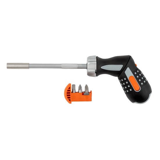 1/4" Ratcheting Bit Screwdriver with Pistol Handle