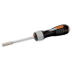 Phillips/Pozidriv/Slotted LED Light Ratcheting Screwdriver with Ratcheting Grip