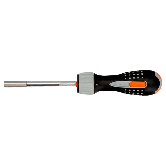 Phillips/Pozidriv/Slotted LED Light Ratcheting Screwdriver with Ratcheting Grip