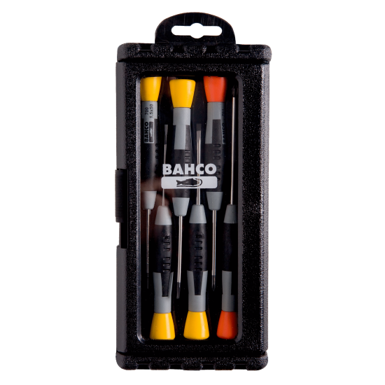 Slotted/Phillips Screwdriver Set with Precision Grip - 6 Pcs