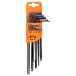 Imperial Long Ball End Hex L-Key Set with Phosphate Finish - 12 Pcs
