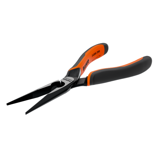 ERGO™ Long Snipe Nose Plier with Self-Opening Dual-Component Handles and Phosphate Finish