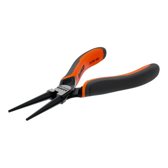 ERGO™ Round Nose Plier with Self-Opening Dual-Component Handles and Phosphate Finish