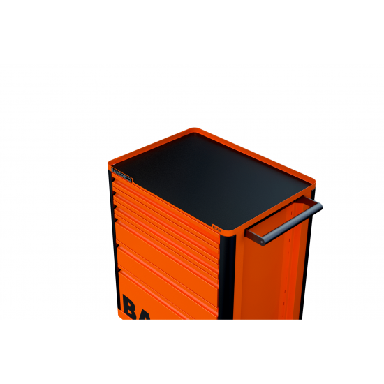 26" E72 Storage HUB Tool Trolley with 6 Drawers - Orange