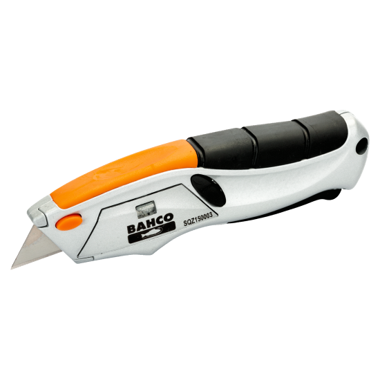 Squeeze Retractable Utility Knife with Rubber Grip