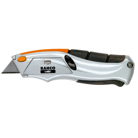 Squeeze Retractable Utility Knife with Rubber Grip