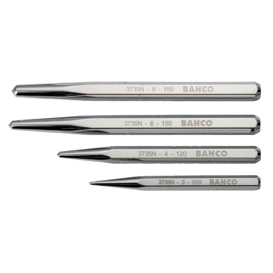 Centre Punch Set with Chrome Finish - 4 Pcs