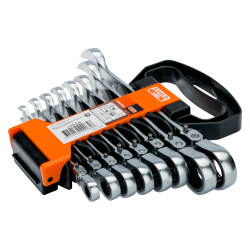Metric Swivel Head Combination Ratcheting Wrench Set