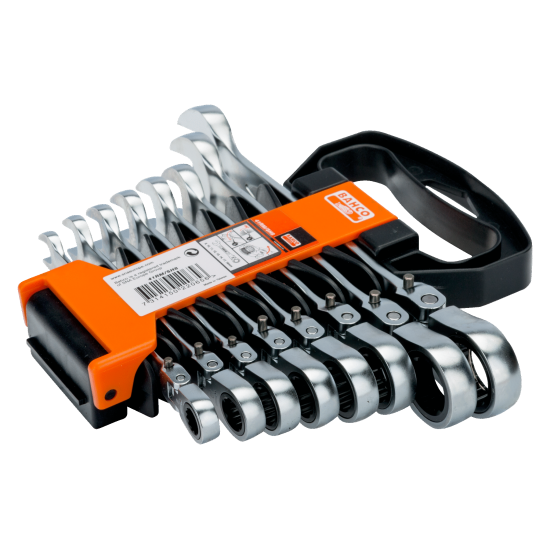 Metric Swivel Head Combination Ratcheting Wrench Set