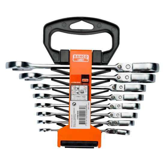 Metric Swivel Head Combination Ratcheting Wrench Set