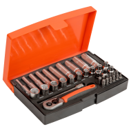 1/4" Square Drive Socket and Deep Socket Set 1/4" Square Drive Socket and Deep Socket Set