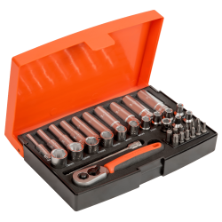 1/4" Square Drive Socket and Deep Socket Set