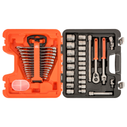 1/2" Square Drive Socket Set with Combination Spanner Set