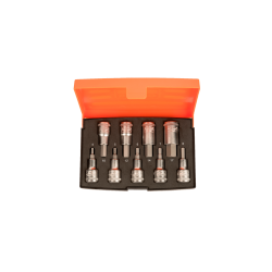 1/2" socket set with Hex bits - 9 Pcs