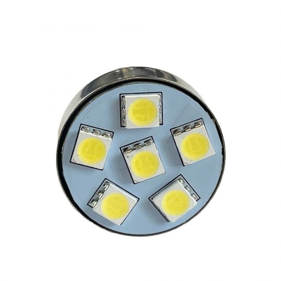 Boreman 6 LED Clear Single Contact Bulb