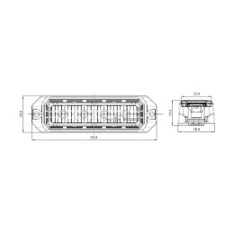 12/24V 12W Amber LED Strobe