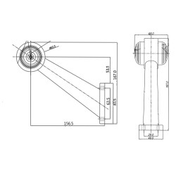 WAS Stalk Outline Marker Light Front/Rear - 45 deg