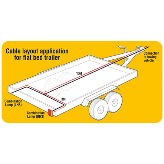 12V Magnetic LED Lighting Pod With 6m Trailer Cable