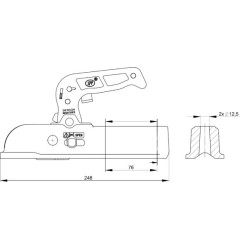 Heavy Duty Cast Pressed Steel Coupling Head 50mm