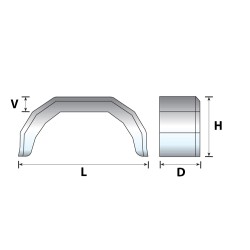 13″ Steel Flat Side Mudguard