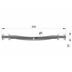 20mm Ribbed Roller Bracket for 457-4205