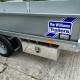 Maypole Chequer Plate Lockable Aluminium Trailer Storage Toolbox - Small