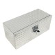 Maypole Chequer Plate Lockable Aluminium Trailer Storage Toolbox - Medium