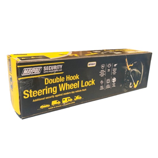 Universal Steering Wheel Lock - Double Hook Universal Steering Wheel Lock - Double Hook