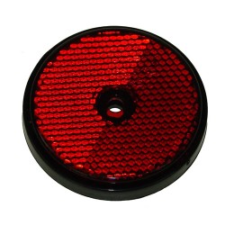 Radex Round Red Reflector With Mounting Hole