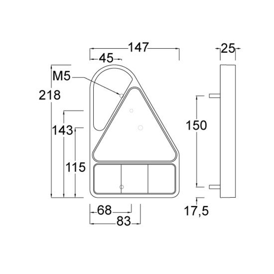 Maypole LED Right Hand Rear Combination Lamp