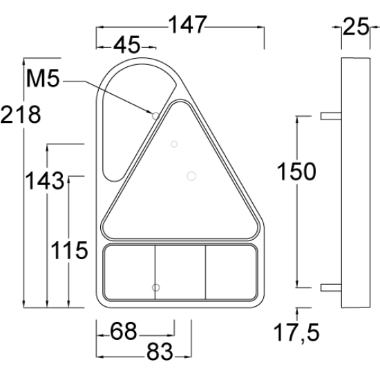 Maypole LED Left Hand Rear Combination Lamp