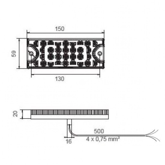 Aspock Mini LED II Multifunction Tail Light