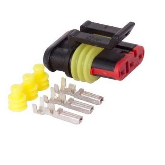 SuperSeal 3 Way Waterproof Male Connector