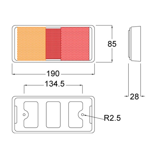 10 - 30V LED Rear Combination Lamp