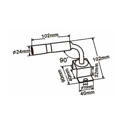 Beacon Pole Mount 90° Vertical Surface Bracket