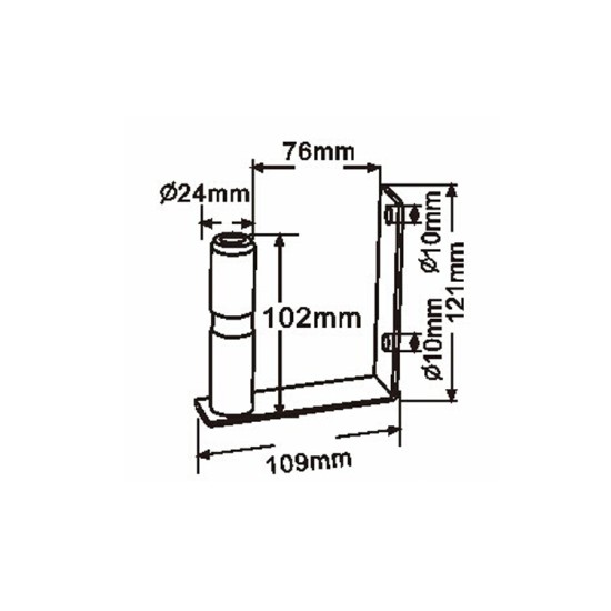 Beacon Din Pole Mount U-Shaped Vertical Bracket